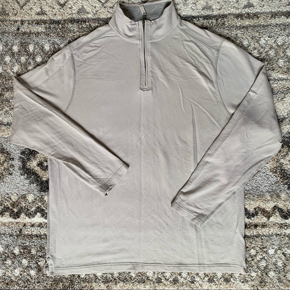 True Grit Putty Zip Up Pullover Sweater XL